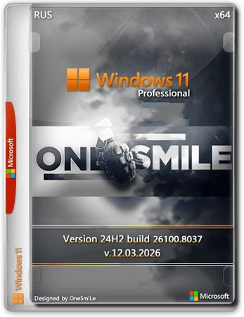 Windows 11 Pro by OneSmiLe 24H2 build 26100.8037