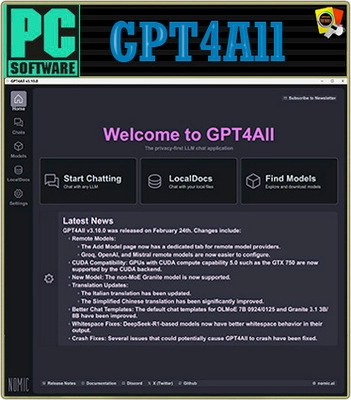 GPT4All 3.10.0