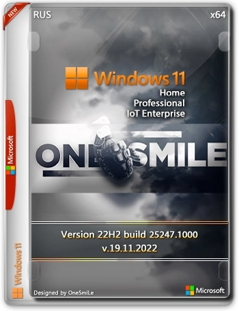 Windows 11 22H2 x64 Rus by OneSmiLe [25247.1000]