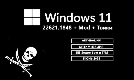 Windows 11 22H2 x64 Pro 22621.1848 + Mod и Твики