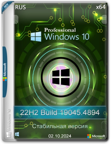 Windows 10 Pro Русская 22H2 19045.4894 Stable